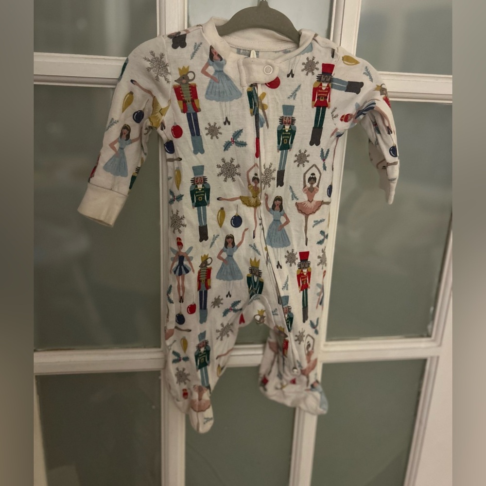 Kids Festive Nutcracker footie pajamas